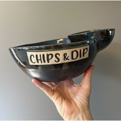 Chips og dip sk�len (Bl�/brun) 