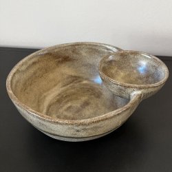 Chips og dip sk�len (Creme/brun)