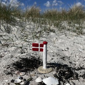 Flag med teksten 