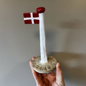 Keramik flag med teksten 
