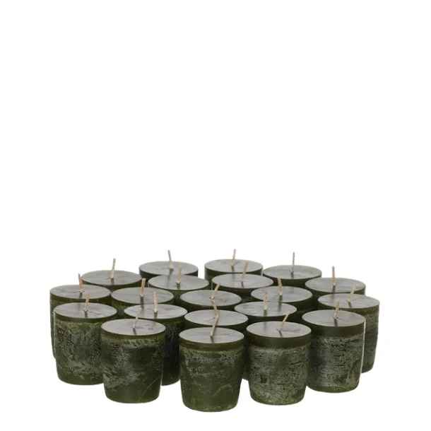 Timber Votives, 20 stk, Hunting green