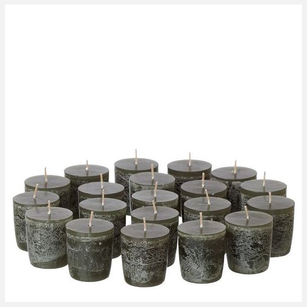 Timber Votives, 20 stk, Burnt Olive
