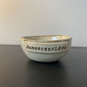 Lille sk�l med teksten 