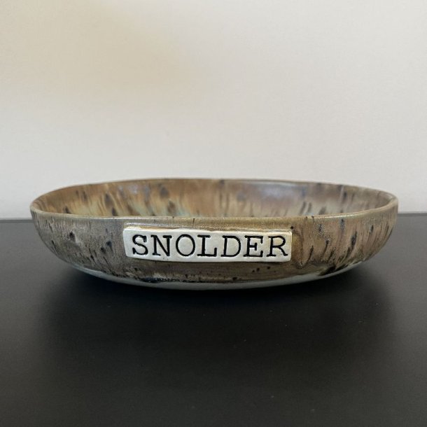Sk�l med teksten "Snolder" (Sharesize)