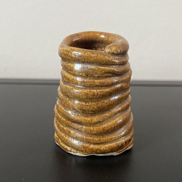 Lille vase til for�rsblomster (Brun gennemsigtig)