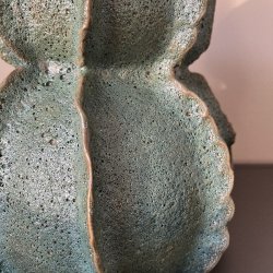 Rustik vingevase i keramik - Hj (Grn)