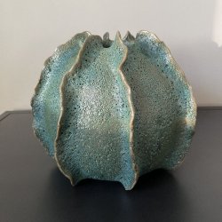 Rustik vingevase i keramik (Grn)