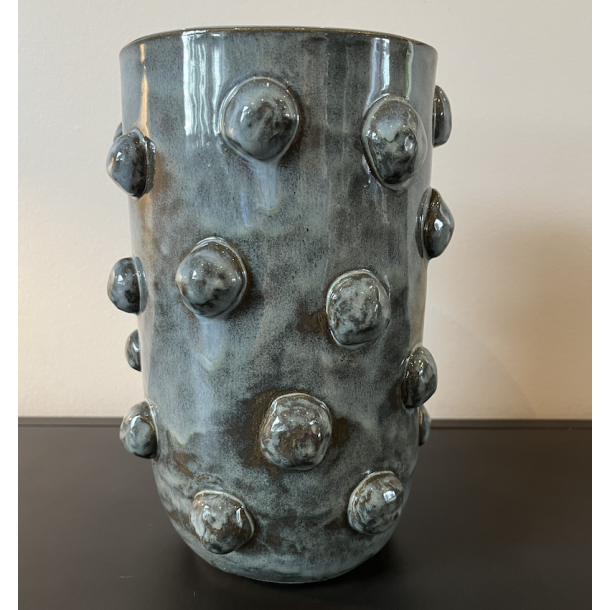 Bl/gr vase med dots