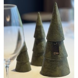 3 sm� pulp juletr�er, Burnt olive