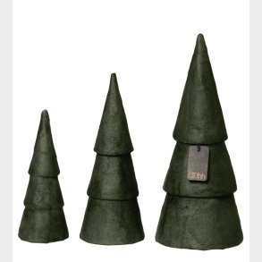 3 sm� pulp juletr�er, Burnt olive