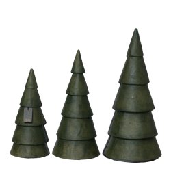 3 store pulp juletr�er, Burnt olive