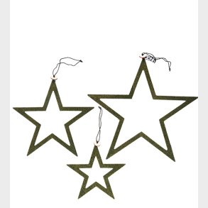 WOODz julestjerner 3 stk, Burnt Olive