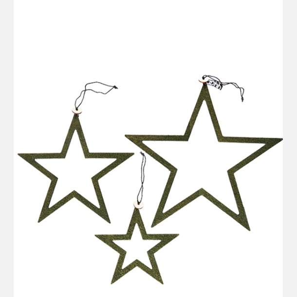 WOODz julestjerner 3 stk, Burnt Olive